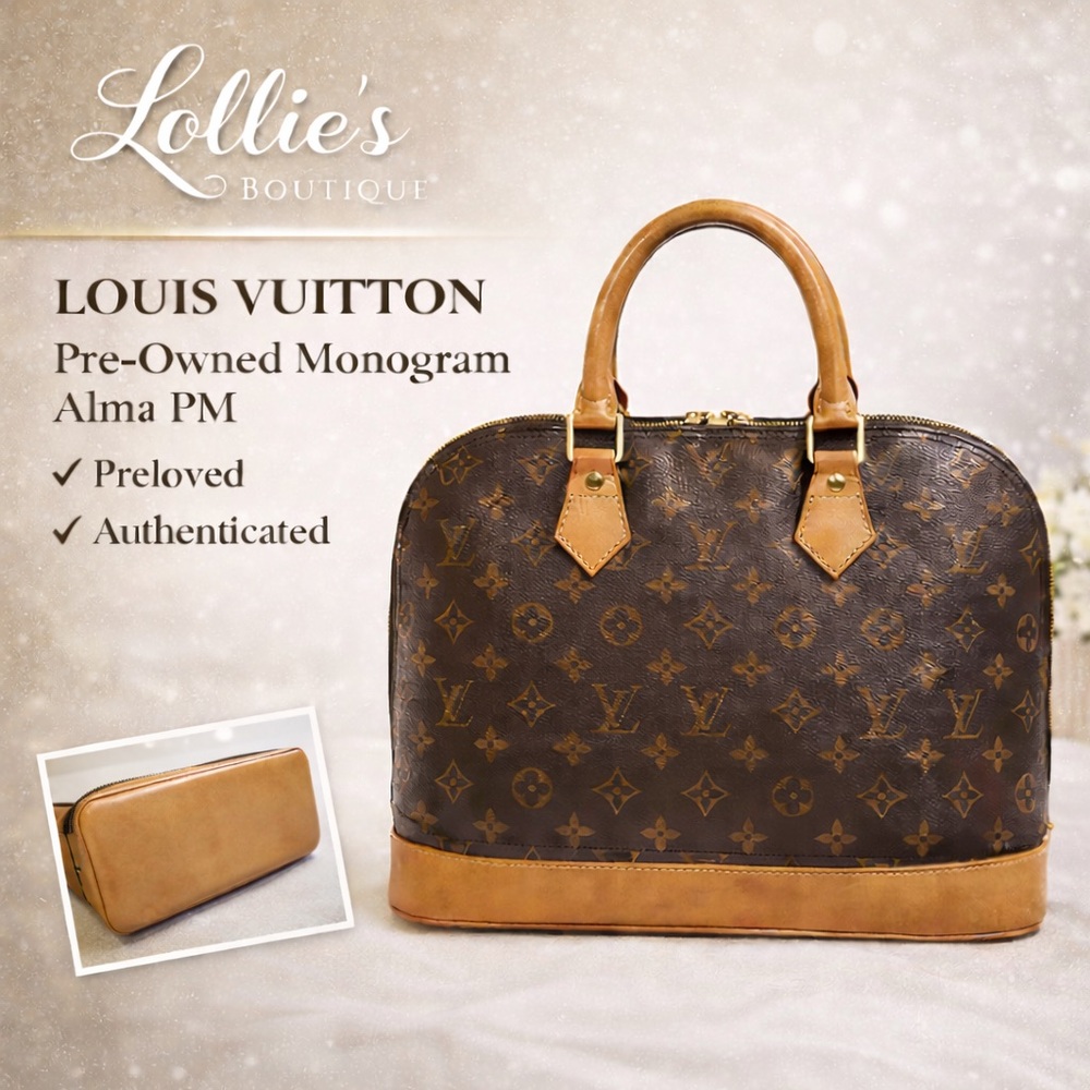 Louis Vuitton Alma Brown Monogram Satchel